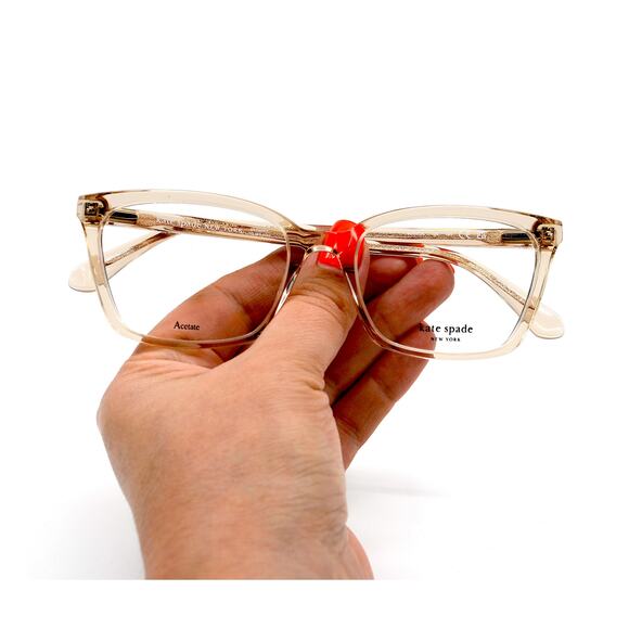 NEW KATE SPADE WANDA 10A TRANSPARENT PEACH AUTHENTIC EYEGLASSES FRAME - Picture 10 of 11